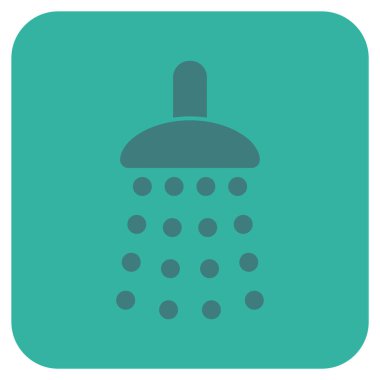 Duş düz kare vektör simgesi