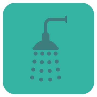 Duş düz kare vektör simgesi