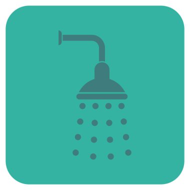 Duş düz kare vektör simgesi