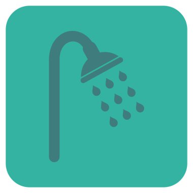 Duş düz kare vektör simgesi