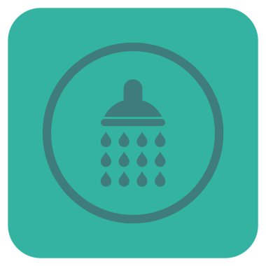 Duş düz kare vektör simgesi