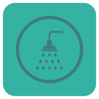 Duş düz kare vektör simgesi