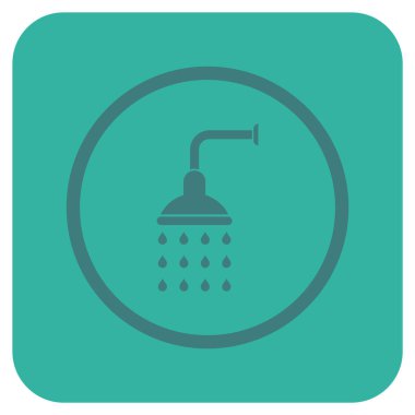 Duş düz kare vektör simgesi