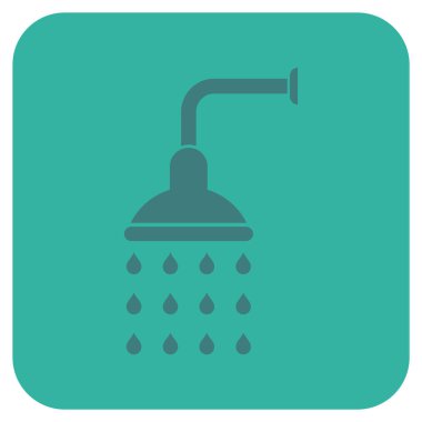 Duş düz kare vektör simgesi