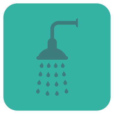 Duş düz kare vektör simgesi