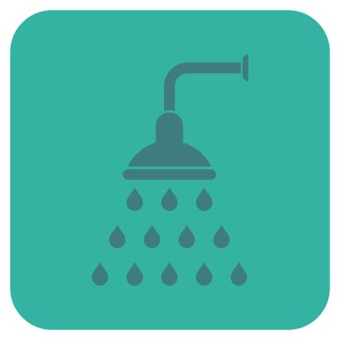 Duş düz kare vektör simgesi