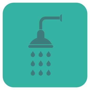 Duş düz kare vektör simgesi