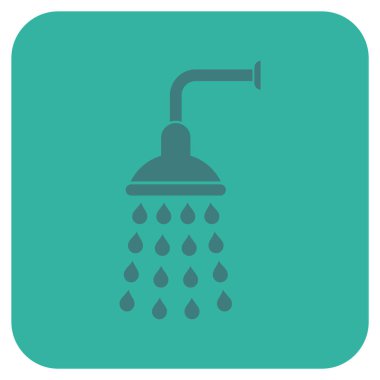 Duş düz kare vektör simgesi