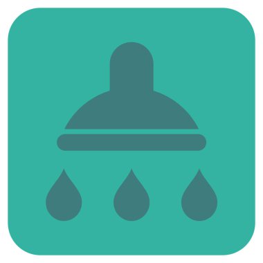 Duş düz kare vektör simgesi