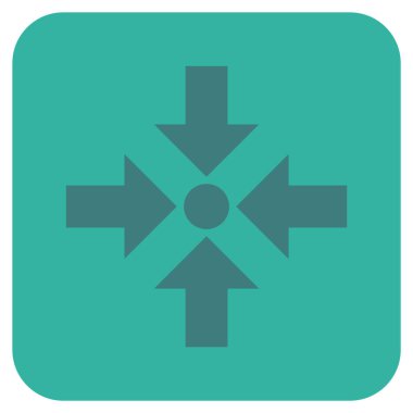 Oklar düz kare vektör simge küçültmek