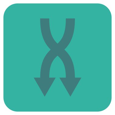 Düz kare vektör simgesi aşağı okları shuffle