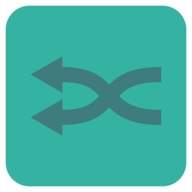 Shuffle oklar düz yaptı vektör simgesi kare