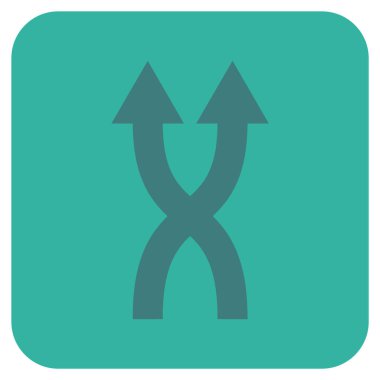 Düz kare vektör simge yukarı okları shuffle