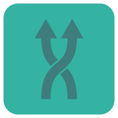 Düz kare vektör simge yukarı okları shuffle