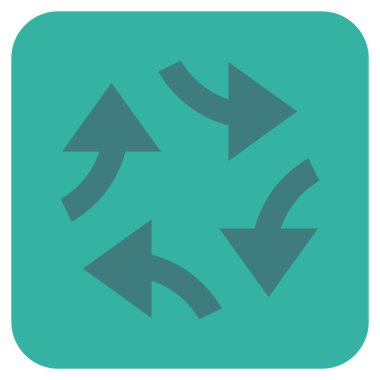 Oklar düz kare vektör simge girdap