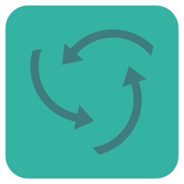 Oklar düz kare vektör simge girdap