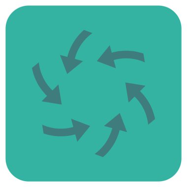 Oklar düz kare vektör simge girdap