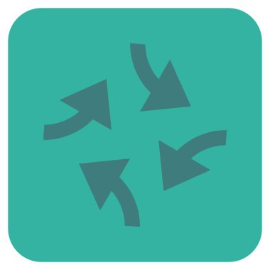 Oklar düz kare vektör simge girdap