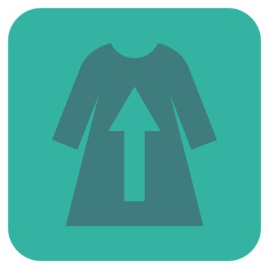 Kadın elbise düz kare vektör simge al