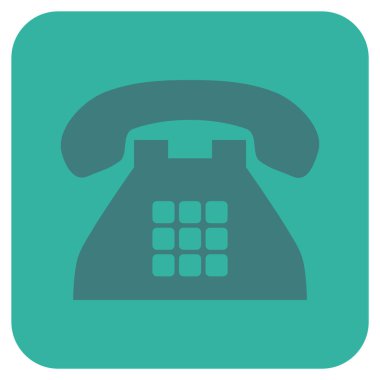 Sesi telefon düz kare vektör simgesi