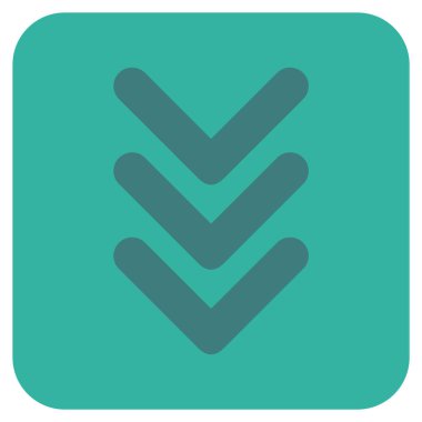 Vektör simge düz aşağı çift ok ucu kare