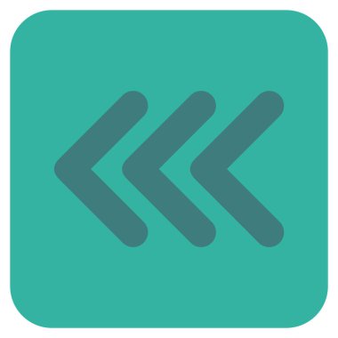 Üçlü ok ucu düz yaptı vektör simgesi kare