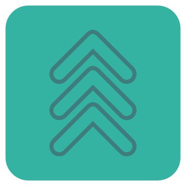 İşaretçi düz kare vektör simge kadar üçlü