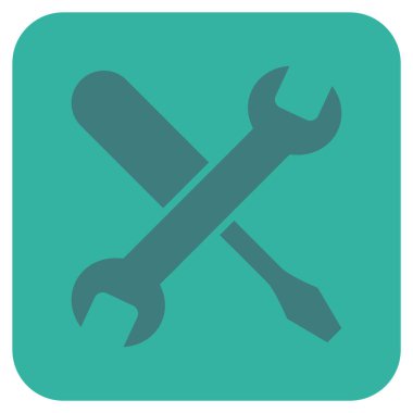 Düz kare vektör simge ayarlama