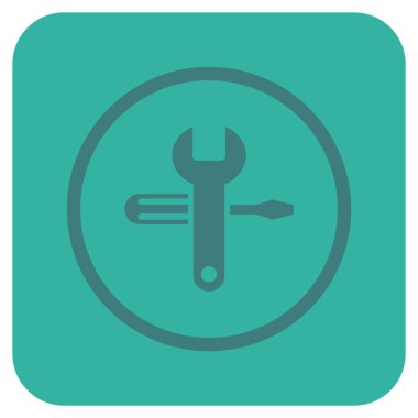 Düz kare vektör simge ayarlama