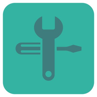 Düz kare vektör simge ayarlama