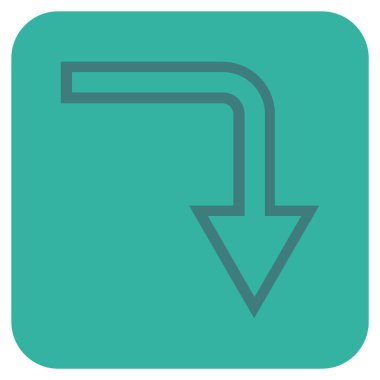 Düz kare vektör simge açmak