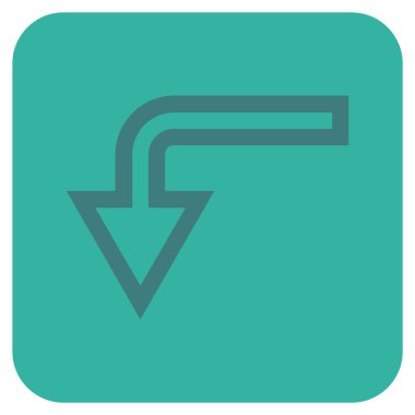 Düz kare vektör simge açmak