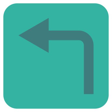 Sol düz kare vektör simge açmak