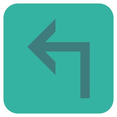 Sol düz kare vektör simge açmak