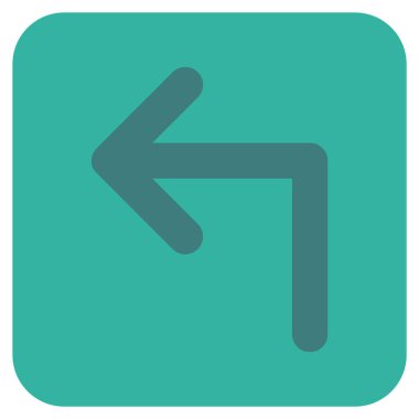 Sol düz kare vektör simge açmak