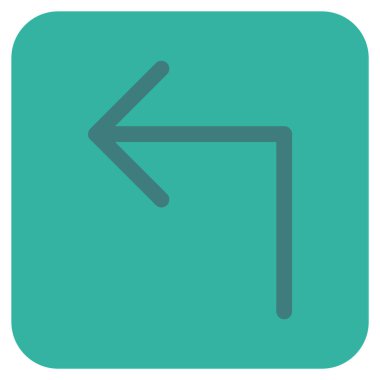 Sol düz kare vektör simge açmak