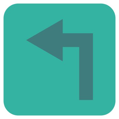 Sol düz kare vektör simge açmak