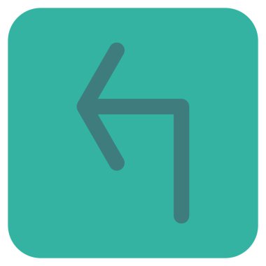 Sol düz kare vektör simge açmak