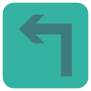 Sol düz kare vektör simge açmak