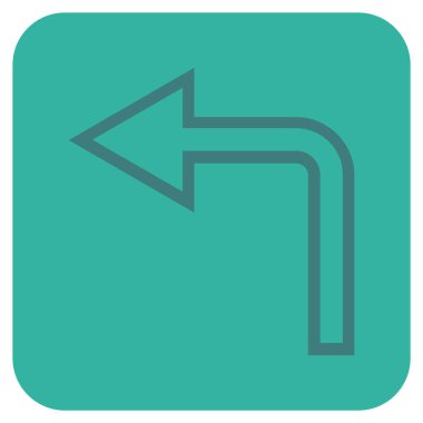 Sol düz kare vektör simge açmak