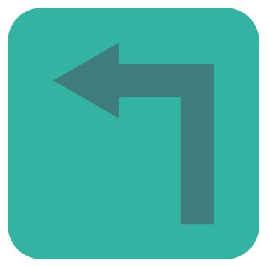 Sol düz kare vektör simge açmak