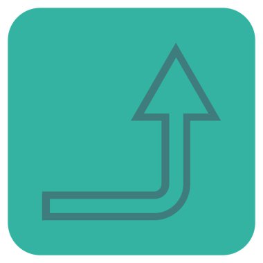 Düz kare vektör simge kadar açmak