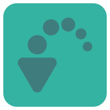 Düz kare vektör simgesi geri al