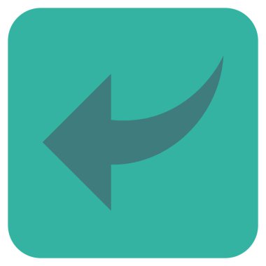 Düz kare vektör simgesi geri al