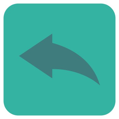 Düz kare vektör simgesi geri al