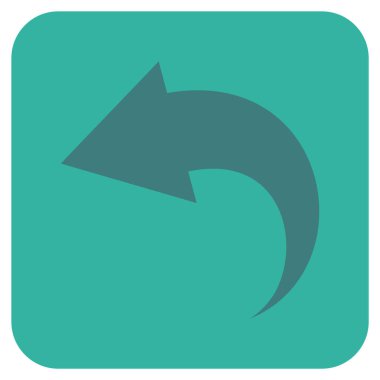 Düz kare vektör simgesi geri al