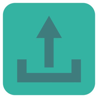 Düz kare vektör simge yüklemek