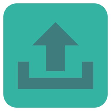 Düz kare vektör simge yüklemek