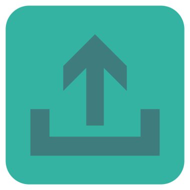 Düz kare vektör simge yüklemek