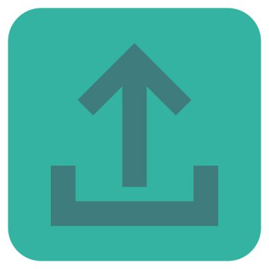 Düz kare vektör simge yüklemek